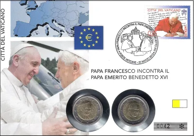 SREČANJE PAPEŽA  FRANČIŠKA Z ZASLUŽNIM PAPEŽEM BENEDIKTOM XVI.